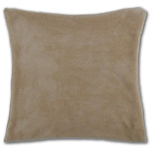 Bestlivings Kissenhülle Kuschel 30x30cm Kissenbezug Dekokissen Auswahl: beige - sandbeige mit Füllung von Bestlivings