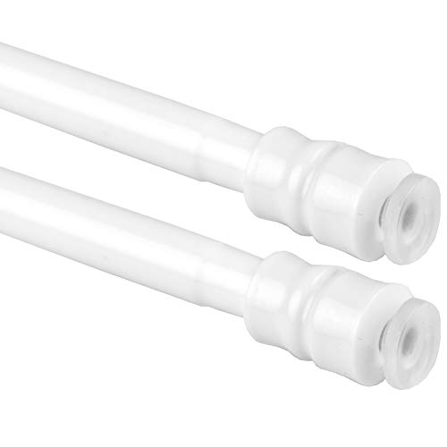 Bestlivings Klemmstangen (Weiß) mit Schraubtechnik ausziehbar 25-40 cm kein Bohren oder Kleben Viele Farben & Größen 25-40 cm (2er Pack) von Bestlivings