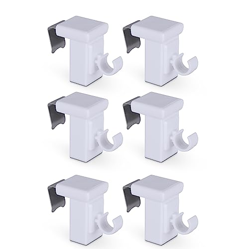 Bestlivings Klemmträger 6er Pack - für Cafehaustangen Ø10mm - Fensterrahmen 10-27mm - Klemmfix Ersatzträger - ohne Bohren, Schrauben, Kleben, einfache Montage von Bestlivings