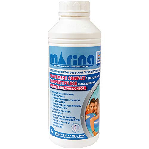 Komplettpflege 1L - Chlorersatz - Algenfrei, verhindert Algenbildung ganz ohne Chlor Aktivsauerstoff für Ihren Pool, Spa, Planschbecken von Bestlivings