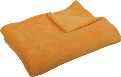 Bestlivings Kuscheldecke Tagesdecke 3XL ca. 290g/m² (Hellorange / 220x240cm) von Bestlivings