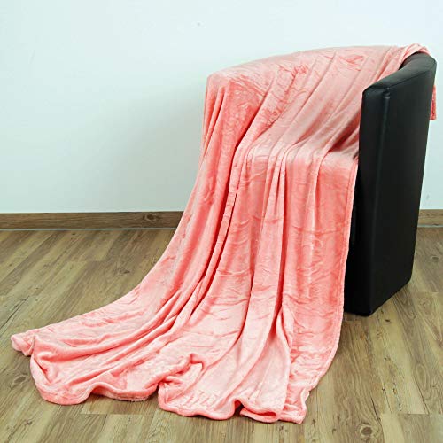 Bestlivings Kuscheldecke Wohndecke Celina - hochwertige Flauschige Decke, 150 x 200 cm - Lachs von Bestlivings