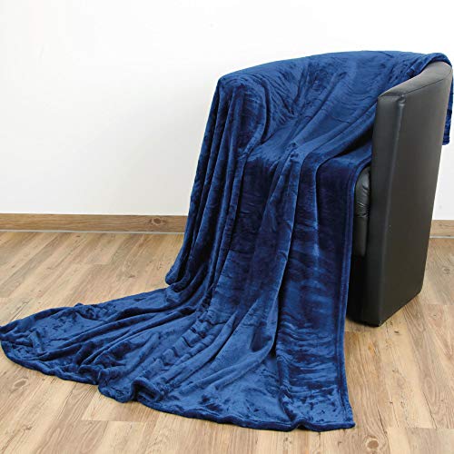 Bestlivings Kuscheldecke Wohndecke Celina - hochwertige Flauschige Decke, 60 x 80 cm - Blau von Bestlivings
