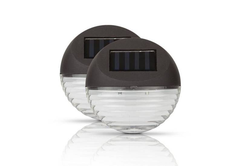 Bestlivings LED Solarleuchte SLZ-04572, LED fest integriert, Kaltweiß, D Strahler 11cm Ø für Außen, mit 2 LEDs, energiesparende Wandleuchte von Bestlivings