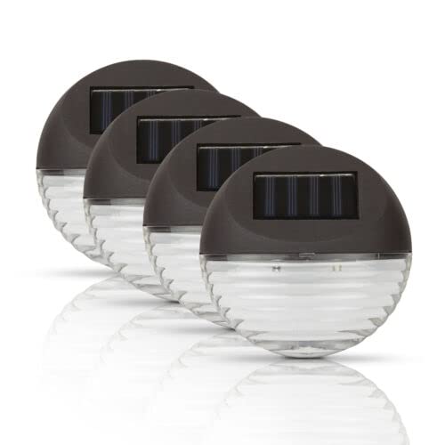 Bestlivings LED Strahler 11cm Ø für Außen (4er Pack), Zaunlicht mit 2 LEDs, energiesparende Wandleuchte, Witterungsbeständig und Spritzwassergeschützt von Bestlivings