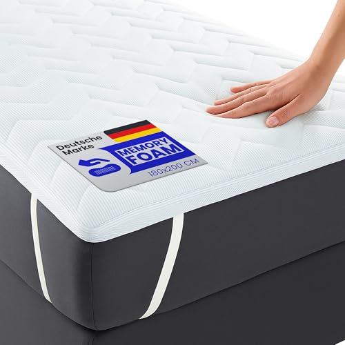 Bestlivings Matratzentopper TopCool (90x200x5cm) Memory Foam Effekt durch 3cm Viscoschaum Kern mit Sommer- und Winterseite - Öko Tex - hochwertig atmungsaktiv von Bestlivings