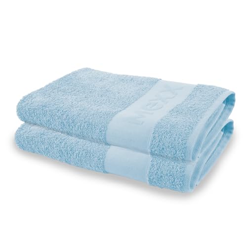 Bestlivings Mexx Badetuch (2er Pack/Hellblau) groß 70x140cm, 100% Baumwolle - ÖKO-Tex, Duschtuch Premium Qualität 450gr/m², super saugfähig von Bestlivings