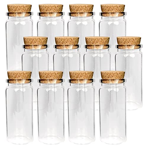 Bestlivings Mini Glasflaschen mit Korken 10ml (12er Pack) - Kleine Glasfläschchen zum Befüllen - Reagenzglas Glas für Hochzeit - Mini Gläser Gastgeschenke von Bestlivings