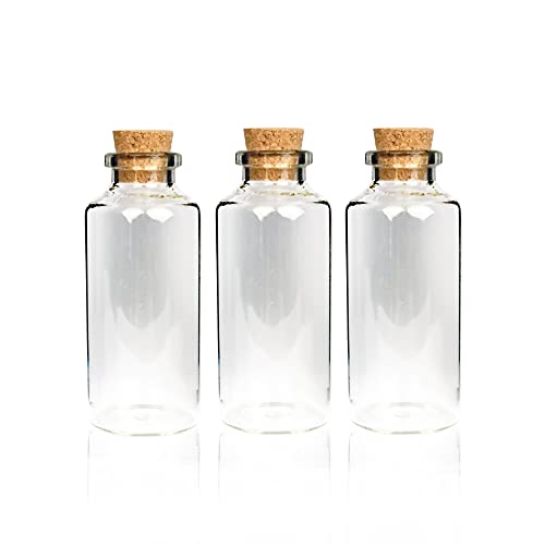 Bestlivings Mini Glasflaschen mit Korken 30ml (3er Pack) - Kleine Glasfläschchen zum Befüllen - Reagenzglas Glas für Hochzeit - Mini Gläser Gastgeschenke von Bestlivings