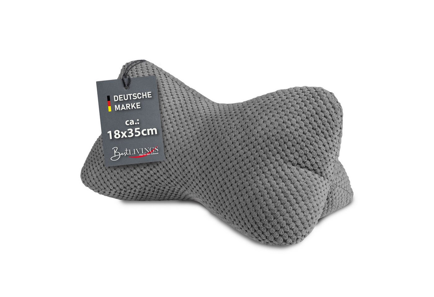 Bestlivings Nackenstützkissen Leseknochen 18x35 cm verschiedene Farben, Füllung: Polyester, ergonomisch von Bestlivings