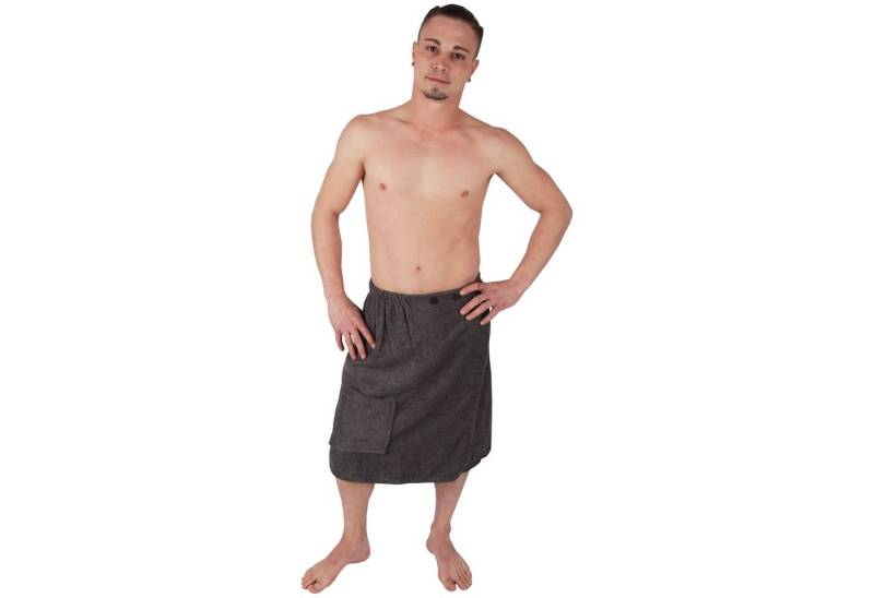 Bestlivings Saunatuch Saunahandtuch, (1-St), Sauna Kilt mit Knopfverschluss und Gummbund von Bestlivings