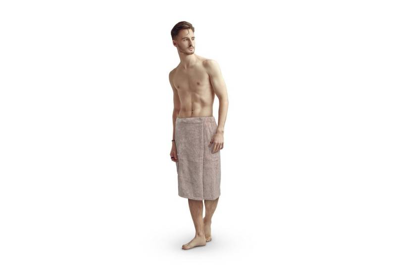 Bestlivings Saunatuch Herren 60x145cm, Sauna Kilt Flauschig" Saunahandtuch mit Gummizug und Knopfverschluss" von Bestlivings