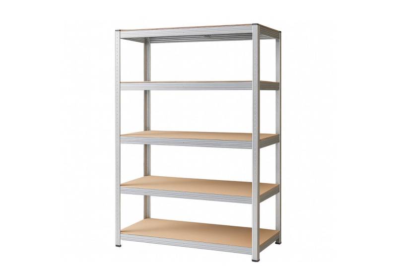 Bestlivings Schwerlastregal Lastenregal mit 375 kg oder 875kg Tragkraft je nach Auswahl, verzinkter Stahl und 5 MDF-Einlegeböden von Bestlivings