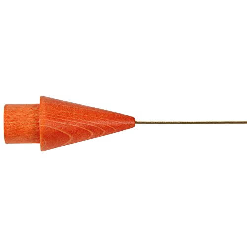 Bestlivings Seilspanngarnitur Wand zu Wand 5m, Kegel in Holz Orange, Draht Garnitur als Aufhängung für Gardinen, Vorhänge, Fotos, Bilder, Kleiderbügel von Bestlivings