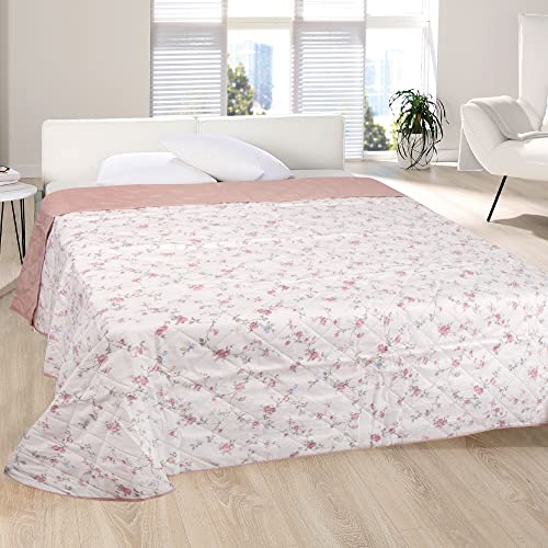 Bestlivings Tages-Decke XXL (220x240 cm) mit wattierter Zwischenlage (Florina) Bettüberwurf - Überwurfdecke, Sommerdecke gesteppt - Steppdecke, Wendedecke von Bestlivings