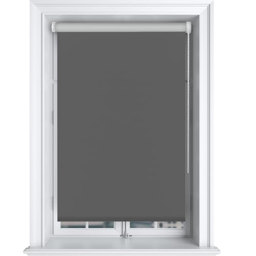 Thermorollo (80x150cm / Anthrazit) Verdunkelungsrollo ohne Bohren - Klemmfix - Sichtschutz Hitzeschutz, Tür/Fenster - Wandmontage Deckenmontage von Bestlivings
