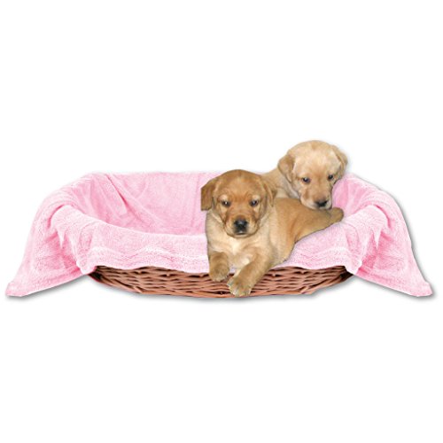 Bestlivings Tierdecke Hundedecke Kuscheldecke Haustierdecke, kuschelig weich in vielen erhältlich (80x120 cm/rosa - Hellrosa) von Bestlivings