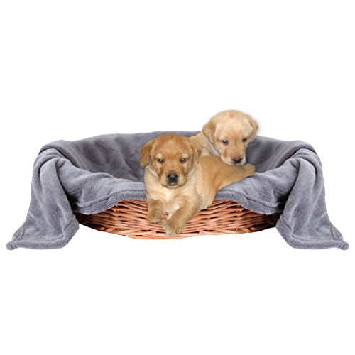Bestlivings Tierdecke Hundedecke Kuscheldecke Haustierdecke, kuschelig weich in vielen erhältlich (90x140 cm/dunkelgrau - anthrazit) von Bestlivings