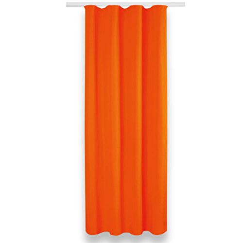 Bestlivings Verdunkelungsgardine mit Universalband in Orange (270x245 cm) - in vielen Farben erh. von Bestlivings