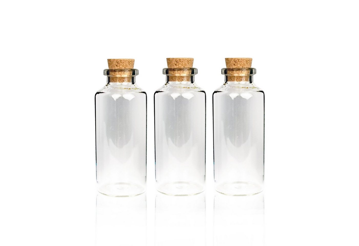 Bestlivings Vorratsglas Fläschchen mit Korken, Glas, (3-tlg., 30ml), Reagenzglas für Hochzeit - Mini Gläser Gastgeschenke Glasfläschchen von Bestlivings