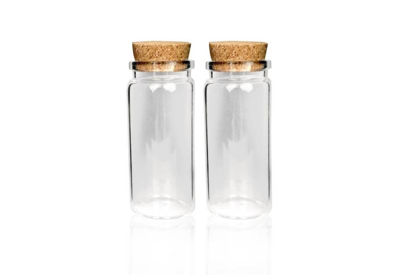 Bestlivings Vorratsglas mit Korken Mehrfachpack, Glas, (4-tlg., 50ml), Reagenzglas für Hochzeit - Mini Gläser Gastgeschenke Glasfläschchen von Bestlivings