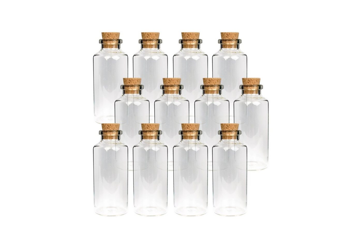 Bestlivings Vorratsglas Fläschchen mit Korken Mix, Glas, (2cm x 5cm, 24-tlg., 10ml), Reagenzglas für Hochzeit - Mini Gläser Gastgeschenke Glasfläschchen von Bestlivings