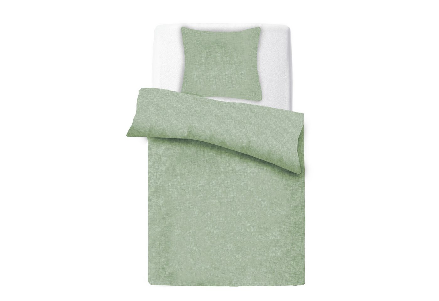 Bestlivings Bettbezug Micro-Melange Bezug 135x200cm + 80x80cm, Bettwäsche 2-tlg. - Bettdecken Set mit Reißverschluss, Mikrofaser von Bestlivings