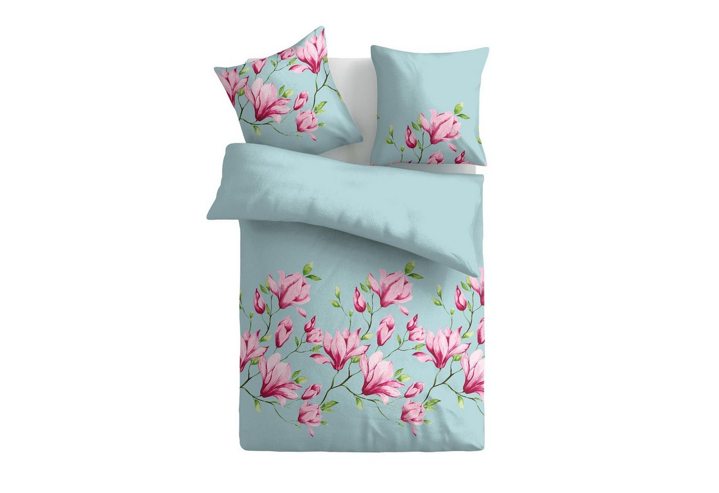 Bettwäsche 2tlg. Bettbezug + Kissenbezug - Floral / Ornament, Bestlivings, Satin Baumwolle, 100% Baumwolle, verd. Reißverschluss, Satin Qualität - Bettdeckenbezug von Bestlivings