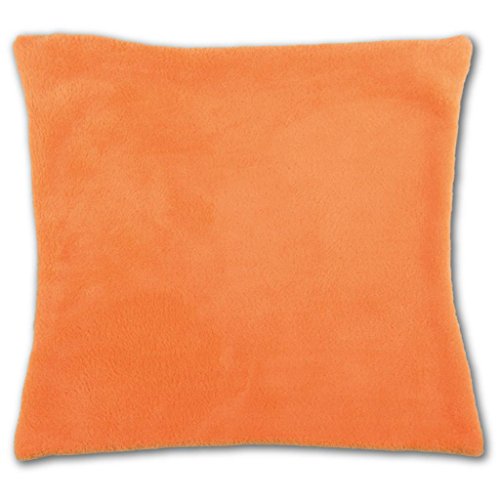 Deko-Kissen ca. 40x40cm, mit abnehmbaren Flauschigen Bezug in vielen Farben (Auswahl: Orange) von Bestlivings