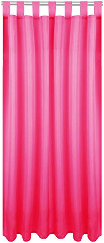 Bestlivings Blickdichte Pinke Gardine mit Schlaufen in 140x245 cm (BxL), in vielen Größen und Farben von Bestlivings