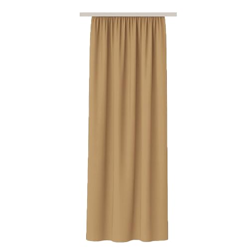 Bestlivings Vorhang Blickdicht (140x175cm / 1 Stück) Gardine Uni (Hellbraun) mit Kräuselband/Universalband, Dekoschal für Fenster, Balkon - Dekorativer Gardinenschal Bestlivings Vorhang Blickdicht (140x175cm / 1 Stück) Gardine Uni (Hellbraun) mit Kräuselband/Universalband, Dekoschal für Fenster, Balkon - Dekorativer Gardinenschal von Bestlivings