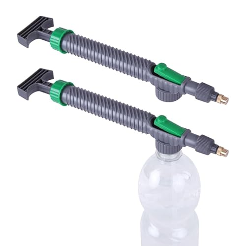 Druckzerstäuber (2er Pack) mit Aufsatz für PET Flaschen und verstellbarer Kupferdüse, Garten - Sprühkopf, Gartenzerstäuber - mit Sprühhebel von Bestlivings