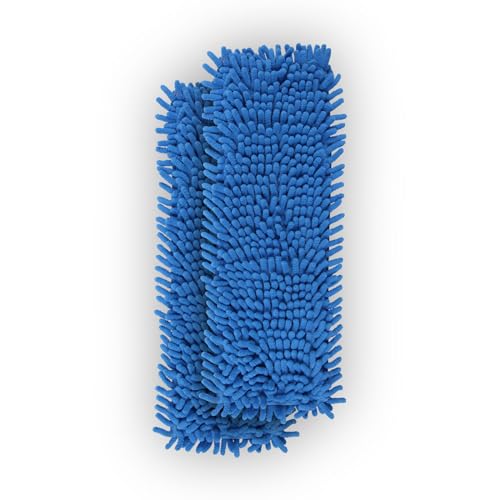 Ersatzbezug Blau für Bodenwischer ( 2er Pack ) - 40cm - Chenille Wischbezug, für alle gängigen Klapphalter - Bezug für alle Bodenarten von Bestlivings