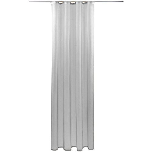 Gardine mit Kräuselband, Transparent Voile 140x245 cm (Breite x Länge) in grau - lichtgrau, viele weitere Farben und Größen von Bestlivings