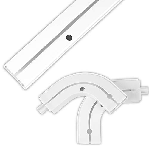 Bestlivings Gardinenschiene bis zu 480cm, 1-läufig, 2-läufig und 3-läufig, Auswahl: 120 cm 1 - läufig + 2er Set Rundbogen Bestlivings Gardinenschiene bis zu 480cm, 1-läufig, 2-läufig und 3-läufig, Auswahl: 120 cm 1 - läufig + 2er Set Rundbogen von Bestlivings