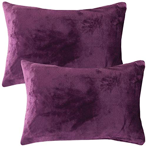 Bestlivings Kissenhülle Kuschel Celina 2er Pack, in der Größe 40 x 60cm - Violett - Kissenbezug mit Reißverschluss von Bestlivings