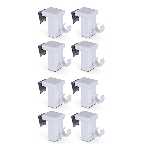 Klemmträger 8er Pack - für Cafehaustangen Ø10mm - Fensterrahmen 10-27mm - Klemmfix Ersatzträger - ohne Bohren, Schrauben, Kleben, einfache Montage von Bestlivings