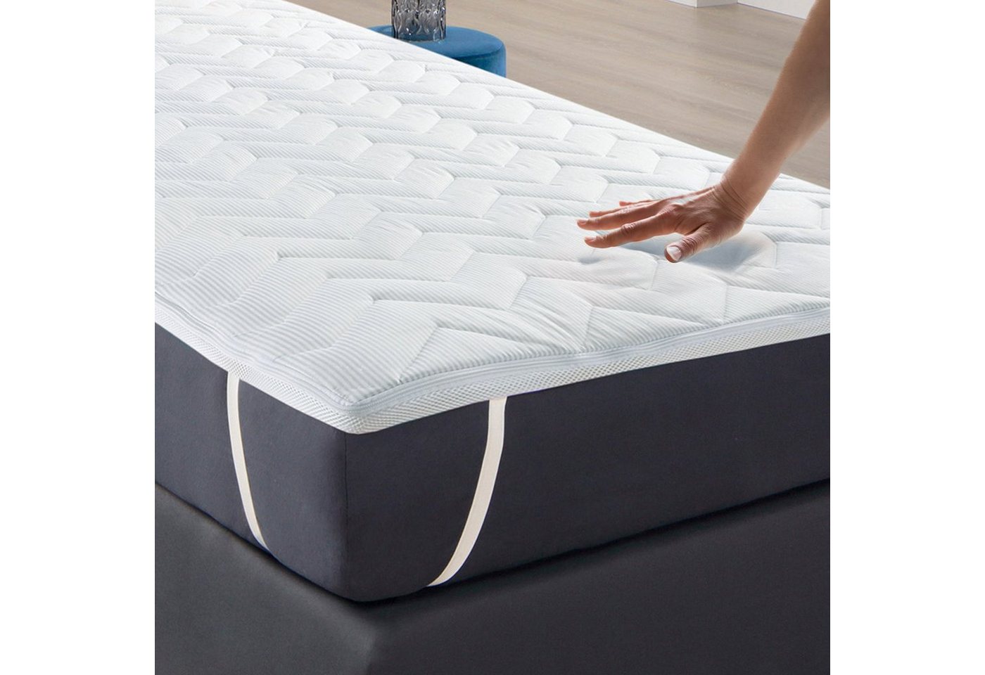 Matratzenschoner Top Cool mit Sommer und Winterseite Bestlivings, Matratzentopper mit Memory Foam Effekt - Matratzenschoner Visco von Bestlivings