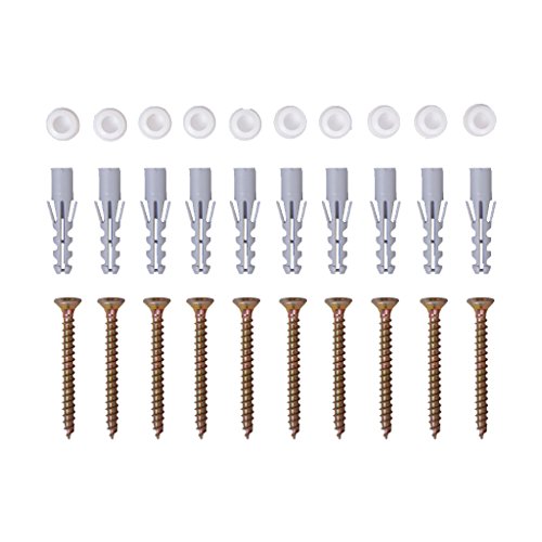 Schrauben 4x40mm, Dübel 6mm, Abdeckkappen, Befestigungsset für Innenlaufschienen 30-teilig Schrauben 4x40mm, Dübel 6mm, Abdeckkappen, Befestigungsset für Innenlaufschienen 30-teilig von Bestlivings