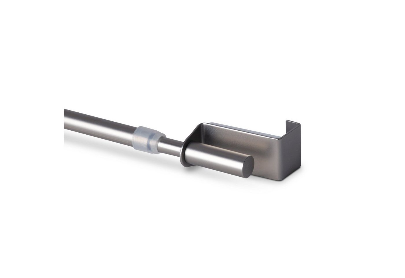 Bestlivings Spannvitrage Spannstange Twist, Ø 9 mm, ausziehbar, geklemmt, gespannt, ohne Bohren, ohne Schrauben, ohne Kleben, Metall, Gardinenstange - Metall - (90-130 cm - Silber) von Bestlivings