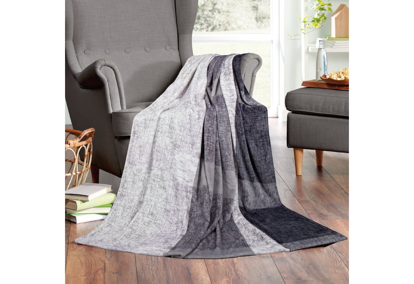 Tagesdecke Home & Living, Bestlivings, Kuscheldecke 150 x 200 cm (Anthrazit) - Flanelldecke, Tagesdecke von Bestlivings