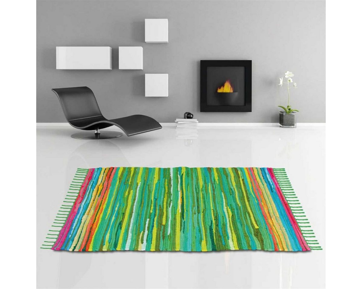 Bestlivings Teppich, eckig, Höhe: 10 mm, Flickenteppich, handgefertigter Fleckerlteppich, 50x80cm bis 160x230cm von Bestlivings