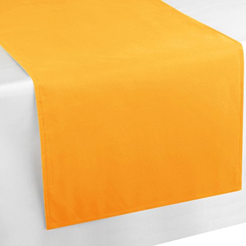Tischläufer Tischband Tischuntersetzer 140x40 cm, schlicht und modern in vielen erhältlich (Hellorange - Marigold) von Bestlivings