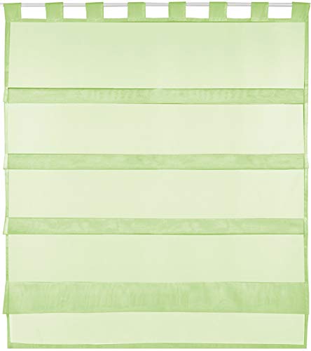 Bestlivings grüne Bistrogardine Transparent mit Schlaufen in 90x110 cm (BxL), in vielen Varianten erhältlich von Bestlivings