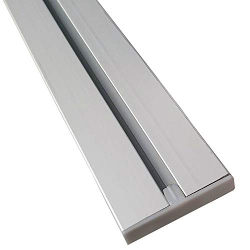 Vorhangschiene Aluminium - Silber "1 Lauf" 270cm (3x90cm) - Flache Gardinenschiene (7mm) - inkl. Vorhanggleiter von Bestlivings