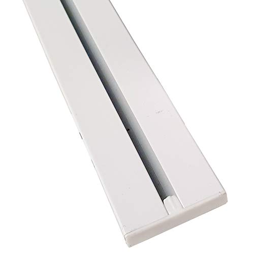 Vorhangschiene Aluminium - Weiß "1 Lauf" 210cm (90cm + 120cm) - Flache Gardinenschiene (7mm) - inkl. Vorhanggleiter von Bestlivings
