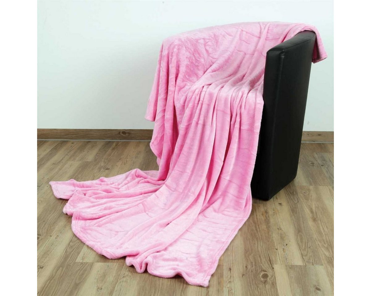 Wohndecke, Bestlivings, Kuscheldecke Celina" - Rosa - 60x80 cm (BxL) - hochwertige Flauschige Kuschel Decke in vielen Farben und Größen" von Bestlivings
