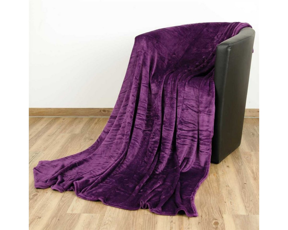 Wohndecke, Bestlivings, Kuscheldecke Celina" - Violett - 60x80 cm (BxL) - hochwertige Flauschige Kuschel Decke in vielen Farben und Größen" von Bestlivings