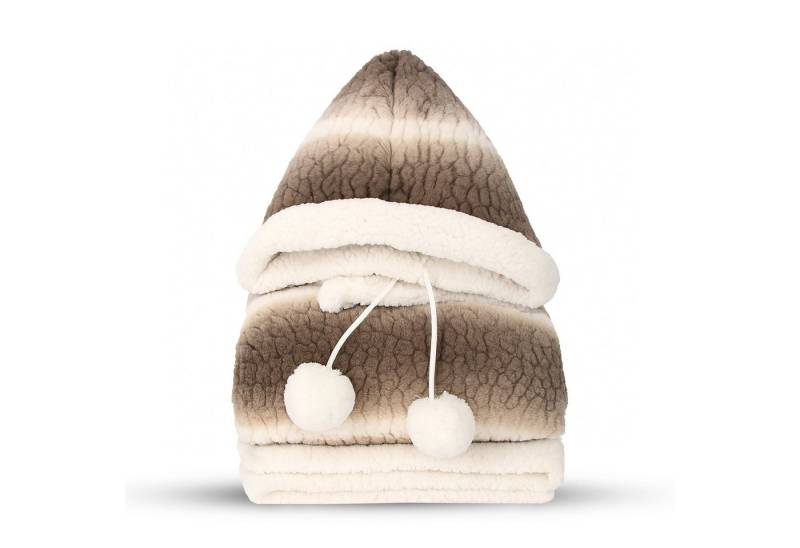 Wohndecke Flanelldecke Sherpaleece, Bestlivings, Kuscheldecke mit Kapuze 130 x 180 cm, TV-Decke, Flauschdecke von Bestlivings