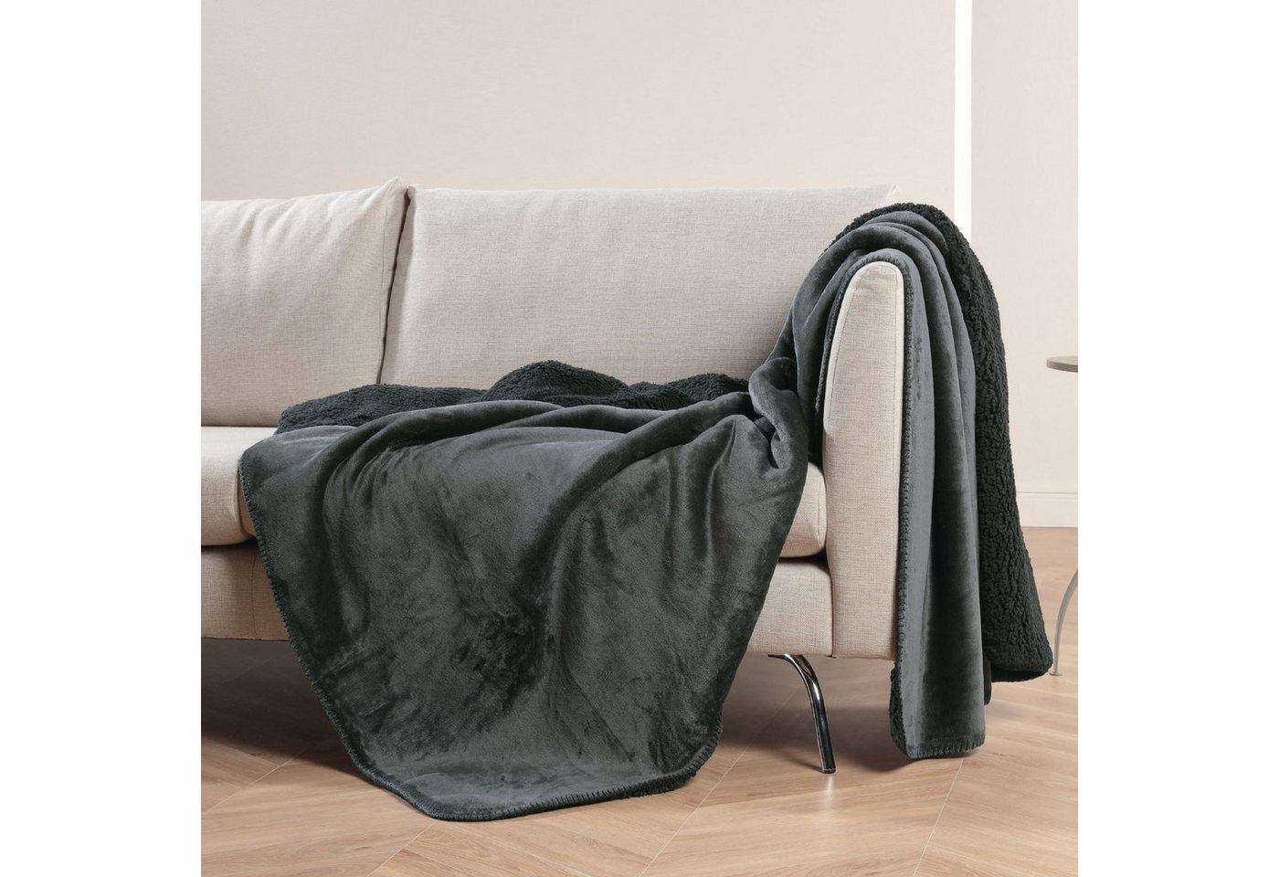 Wohndecke Wendedecke Teddyfleece, Bestlivings, Kuscheldecke XXL 150x200cm - Flanell Sherpa-Fleece, Dicke Sofadecke von Bestlivings